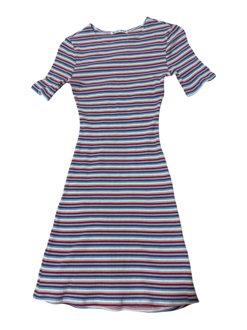 Reformation Striped Knit Mini Dress - Blue, Pink, White